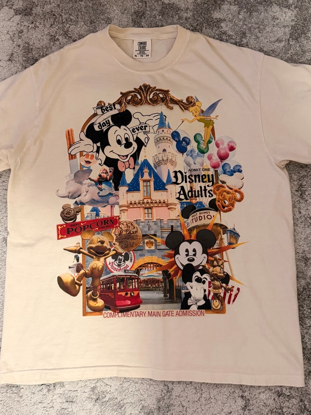 Disney Mickey Mouse Graphic Tee - Cream Shirt